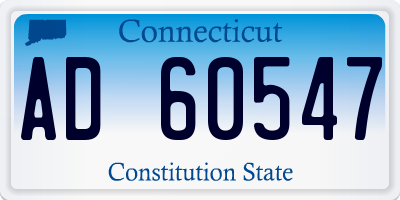 CT license plate AD60547