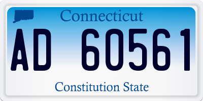 CT license plate AD60561