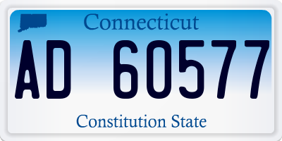 CT license plate AD60577