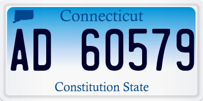 CT license plate AD60579