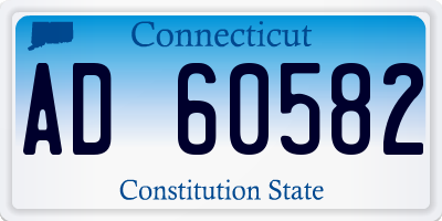 CT license plate AD60582