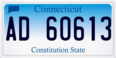 CT license plate AD60613