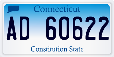 CT license plate AD60622