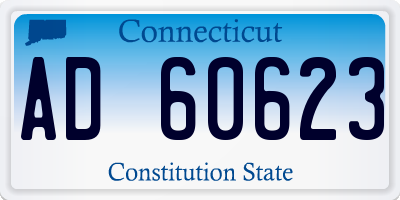 CT license plate AD60623