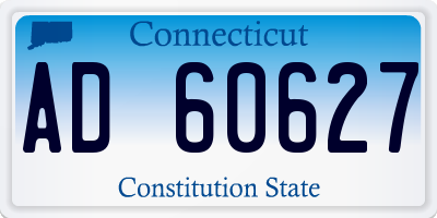 CT license plate AD60627