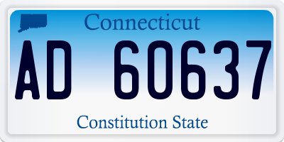 CT license plate AD60637