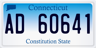 CT license plate AD60641
