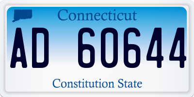 CT license plate AD60644