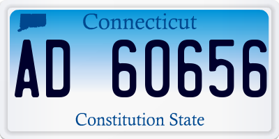 CT license plate AD60656