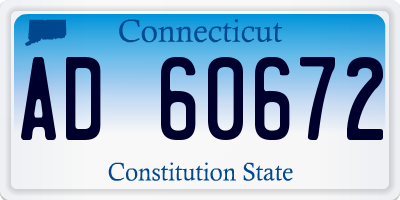 CT license plate AD60672