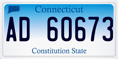 CT license plate AD60673