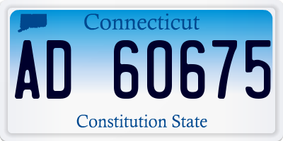 CT license plate AD60675