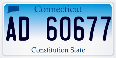 CT license plate AD60677