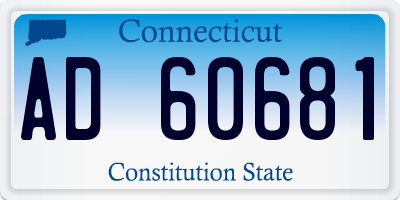 CT license plate AD60681