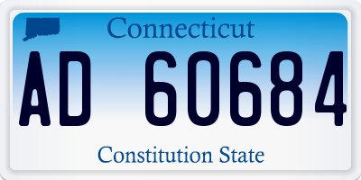 CT license plate AD60684