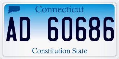 CT license plate AD60686