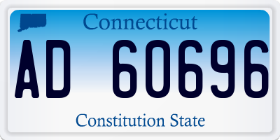 CT license plate AD60696