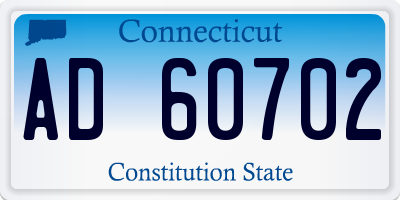 CT license plate AD60702