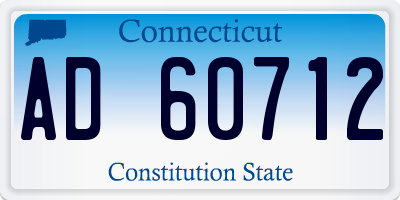 CT license plate AD60712