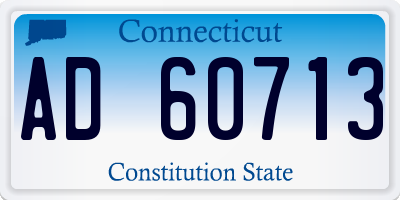 CT license plate AD60713