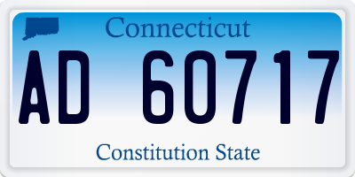 CT license plate AD60717