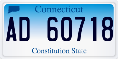 CT license plate AD60718