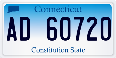 CT license plate AD60720