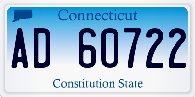 CT license plate AD60722