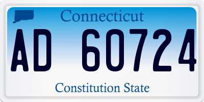 CT license plate AD60724