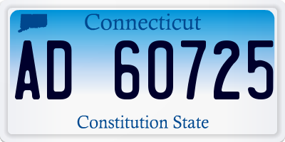 CT license plate AD60725