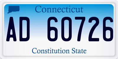 CT license plate AD60726