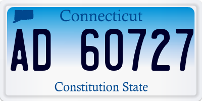 CT license plate AD60727