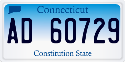 CT license plate AD60729