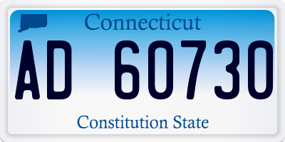 CT license plate AD60730