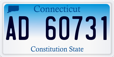 CT license plate AD60731