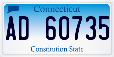 CT license plate AD60735