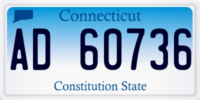 CT license plate AD60736