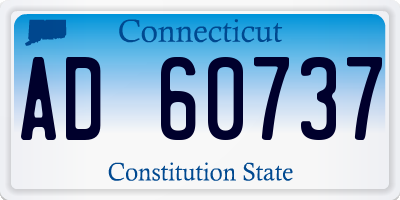 CT license plate AD60737
