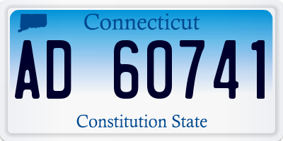 CT license plate AD60741