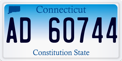 CT license plate AD60744