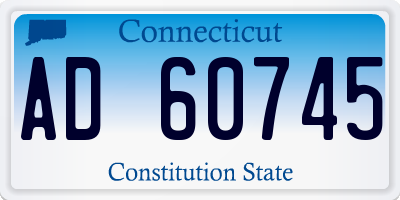 CT license plate AD60745