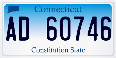 CT license plate AD60746