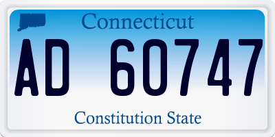 CT license plate AD60747