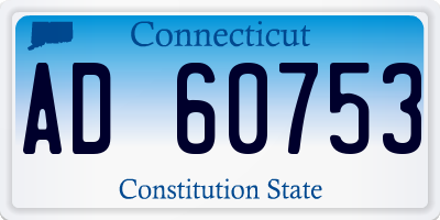 CT license plate AD60753