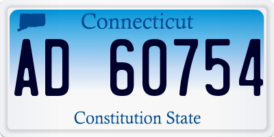 CT license plate AD60754