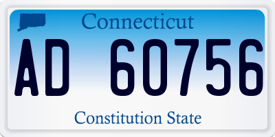 CT license plate AD60756