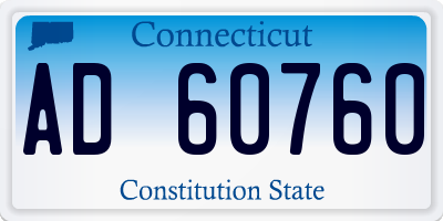 CT license plate AD60760