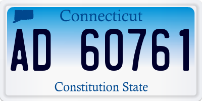 CT license plate AD60761