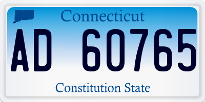 CT license plate AD60765