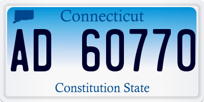 CT license plate AD60770
